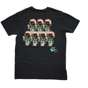 Icecream Bobble S/S Tee Black Size M – Front & Back Graphic